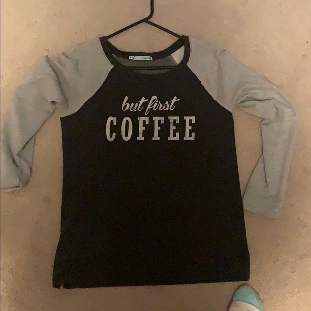 Long sleeve, but first coffee